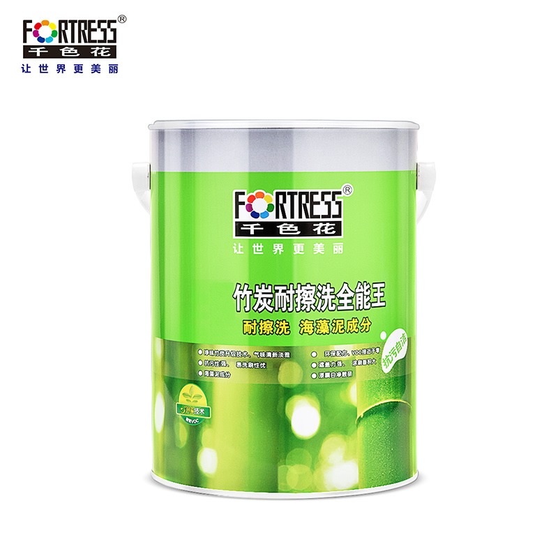 Bamboo charcoal scrub resistant all-purpose interior wall paint