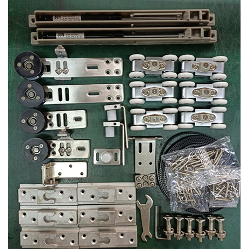 Synchronous three leaf linkage buffer lifting wheel