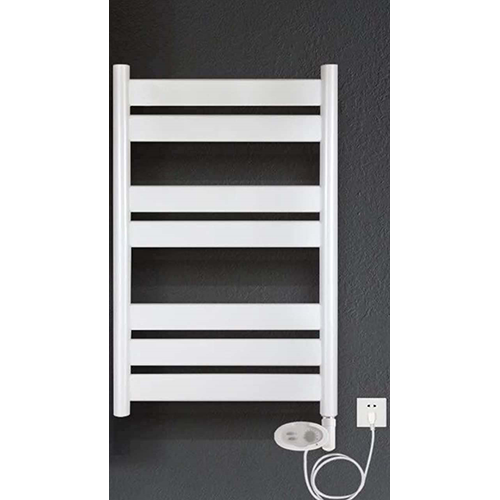 Electrically heated towel rack