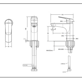 Single hole single handle washbasin faucet (without water drain)