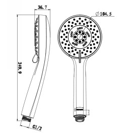 Five function hand-held shower
