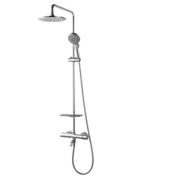 Wall mounted integrated thermostatic shower column (with effluent)