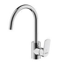 Single handle and single hole kitchen faucet