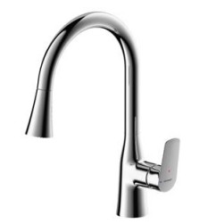 Single handle single hole kitchen faucet (pull type)