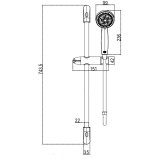 Sliding bar shower set