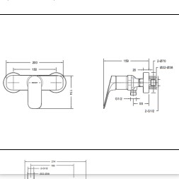 Single wall mounted shower faucet (without effluent)