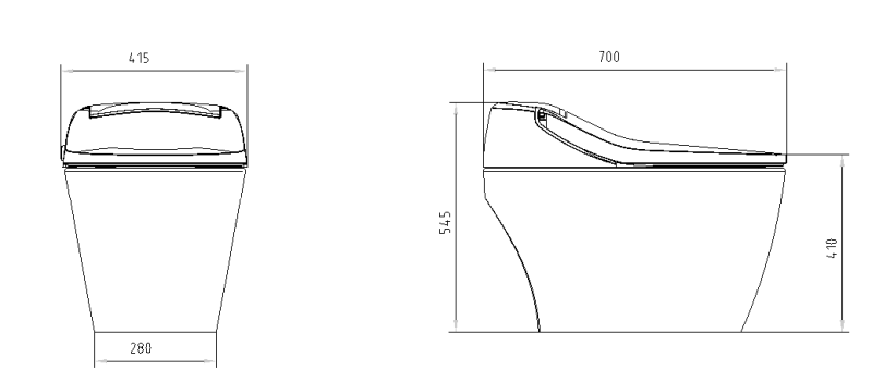 Intelligent toilet W8121D05T/FZQ