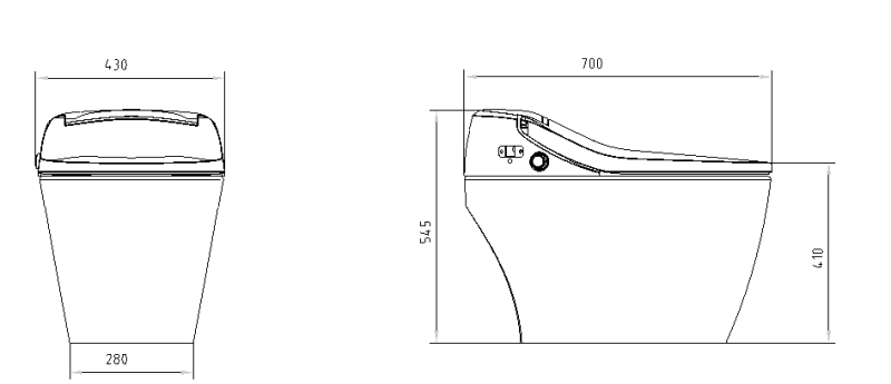 Intelligent toilet W8121C05T/FZQ
