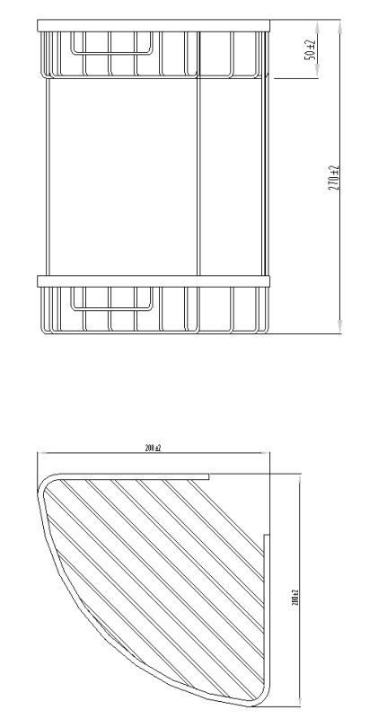 Double layer triangle storage basket JTF002822Q