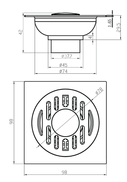 Floor drain JJP2072BF
