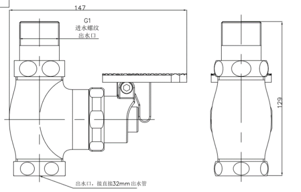 Foot stool flushing valve JJH4041D