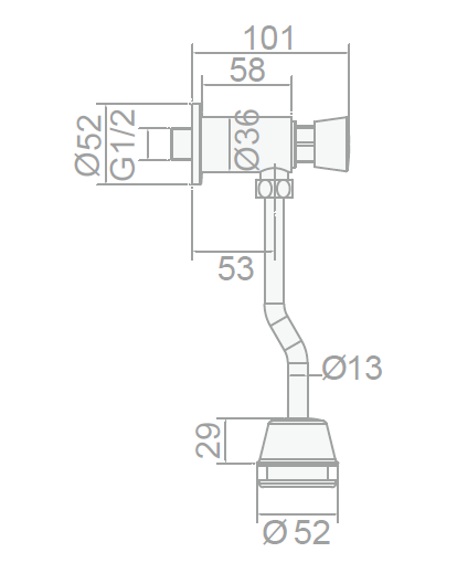Manually press the urinal flushing valve JJH4043D