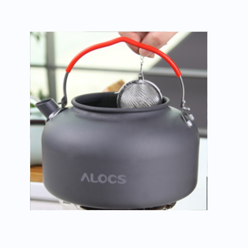 1.4L outdoor kettle, stainless steel tea ball