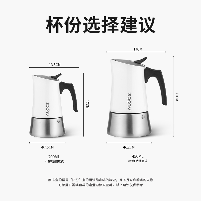 Mocha pot (450ml) white