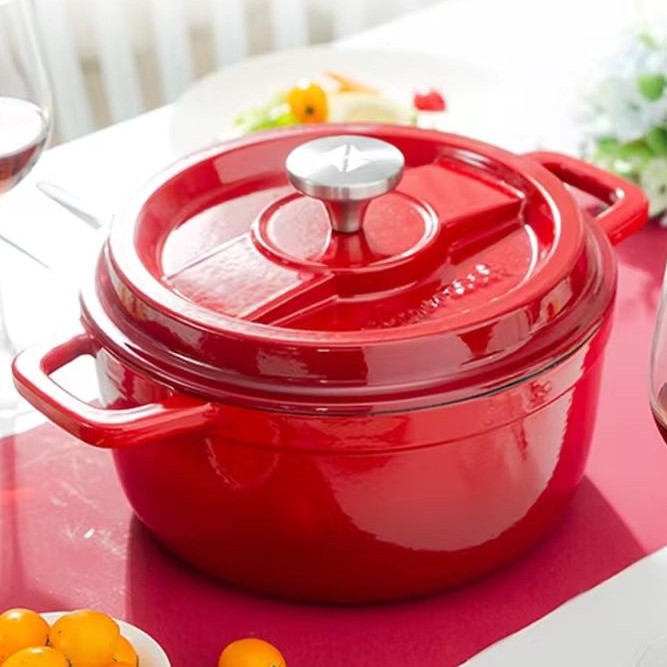 Seven color cast iron 24CM stockpot
