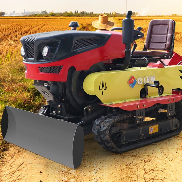 Crawler type micro plower field management machine multi-function ditching machine