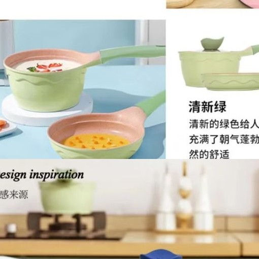 Side food pan Pan + milk pan set